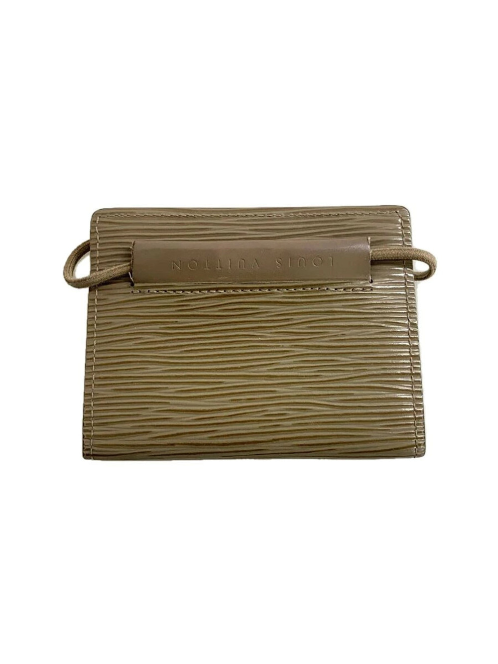 LOUIS VUITTON Porte Wallet Cartes de Transport Epi Brown Leather Brown Solid
